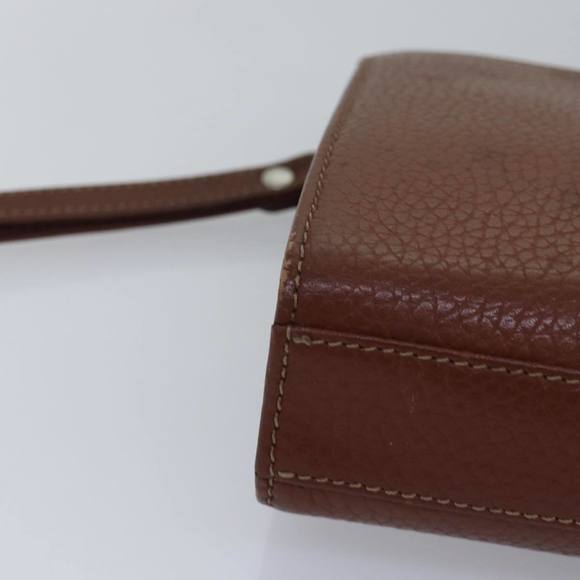 Burberrys Clutch Bag Leather Brown Auth ep4543 - Picture 7 of 16